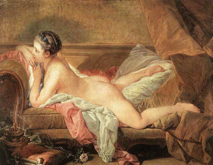 Francois Boucher Resting Girl oil painting image